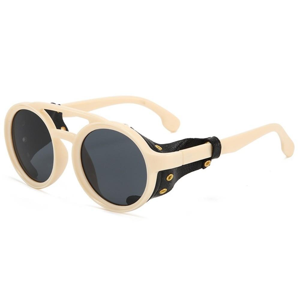 Leather Side Retro Round Glasses Anti Wind Circular Frame Steampunk Sunglasses Polarizing Night Vision Lightweight
Leather Side Retro Round Glasses Anti Wind Circular Frame Steampunk Sunglasses Polarizing Night Vision Lightweight