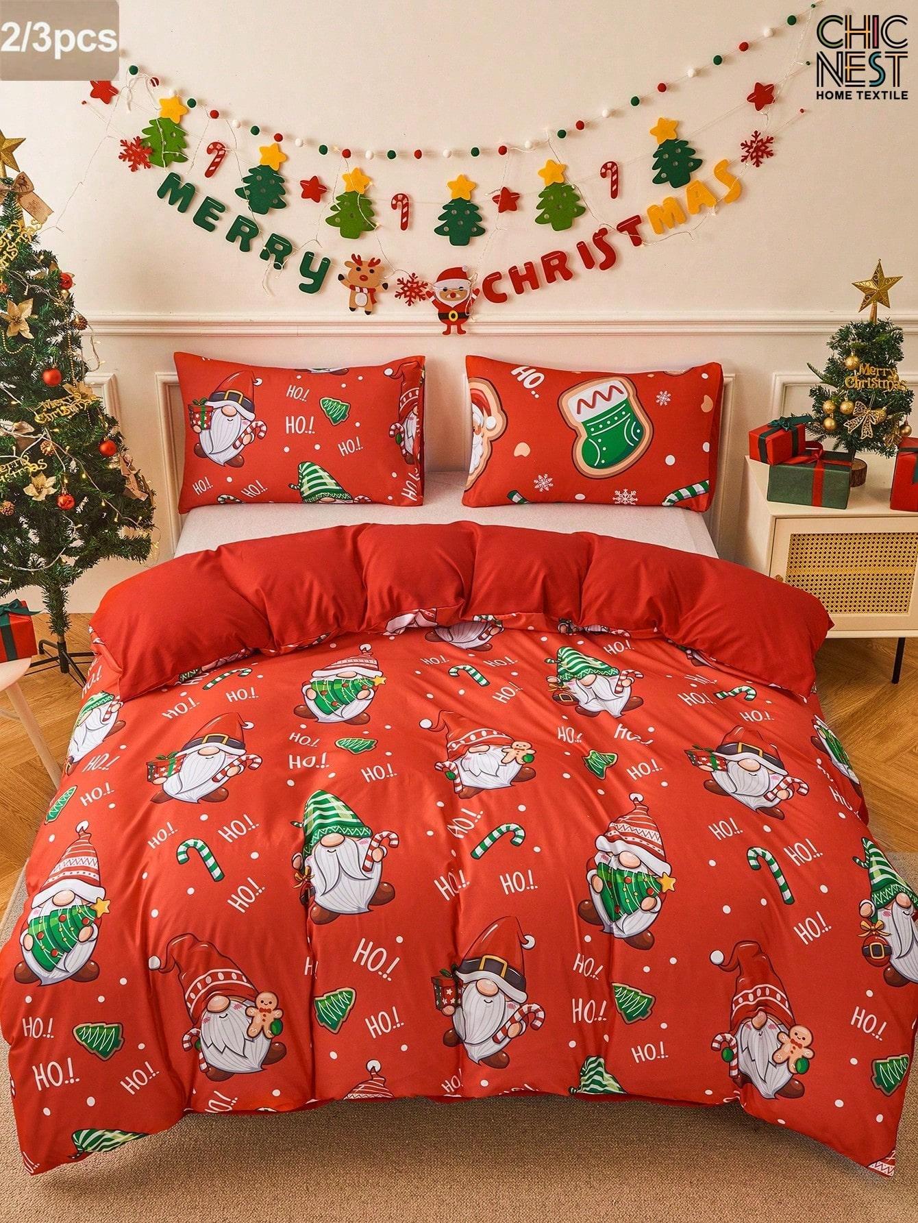 2/3pcs Blue Santa Claus Cartoon Pattern Reversible Color Duvet Cover Bedding Set Soft Breathable Wrinkle-Free Better For Sleep EU Twin(135x200cm)
2/3pcs Blue Santa Claus Cartoon Pattern Reversible Color Duvet Cover Bedding Set Soft Breathable Wrinkle-Free Better For Sleep EU Twin(135x200cm)