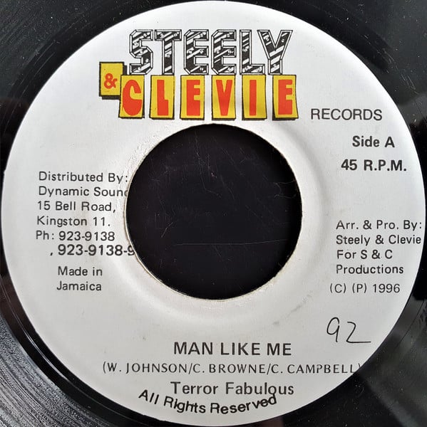 7inch Record TERROR FABULOUS - Man Like Me NONE Steely & Clevie 1996 Jamaica Reggae, Ska & Dub Used
7inch Record TERROR FABULOUS - Man Like Me NONE Steely & Clevie 1996 Jamaica Reggae, Ska & Dub Used