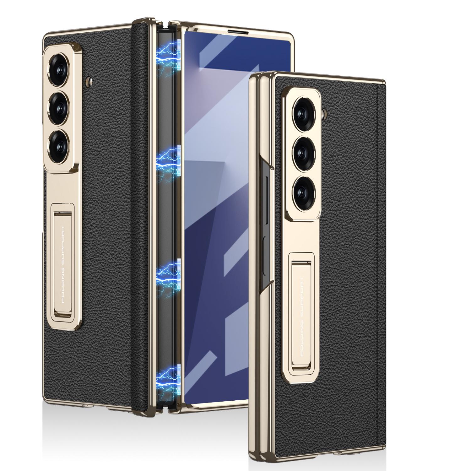 Samsung Z Fold7 Electroplated Leather Magnetic Case with Bracket - Anti-drop Protective Cover Samsung Z Fold7
Samsung Z Fold7 Electroplated Leather Magnetic Case with Bracket - Anti-drop Protective Cover Samsung Z Fold7