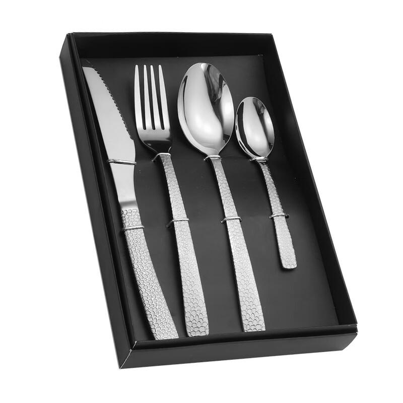 Ruhan Stainless Steel 8-Piece Cutlery Set - Silver Hammered Scale Design
Ruhan Stainless Steel 8-Piece Cutlery Set - Silver Hammered Scale Design