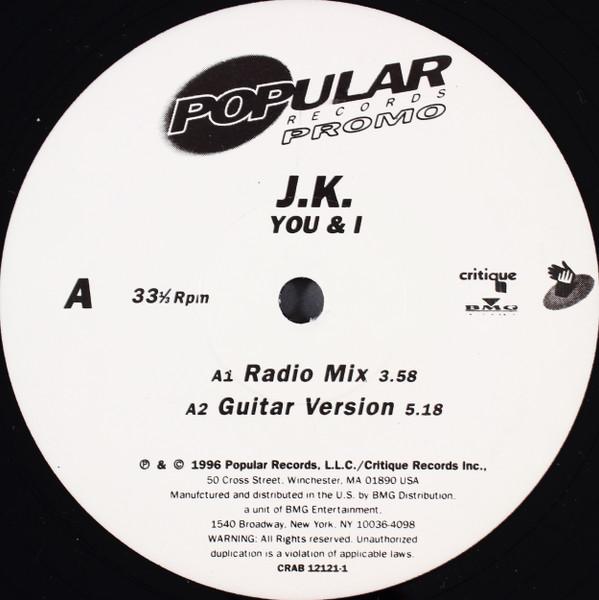 12inch Record J.K. You I CRAB121211 Popular Records 1996 US Dance Electronica Used
12inch Record J.K. You I CRAB121211 Popular Records 1996 US Dance Electronica Used