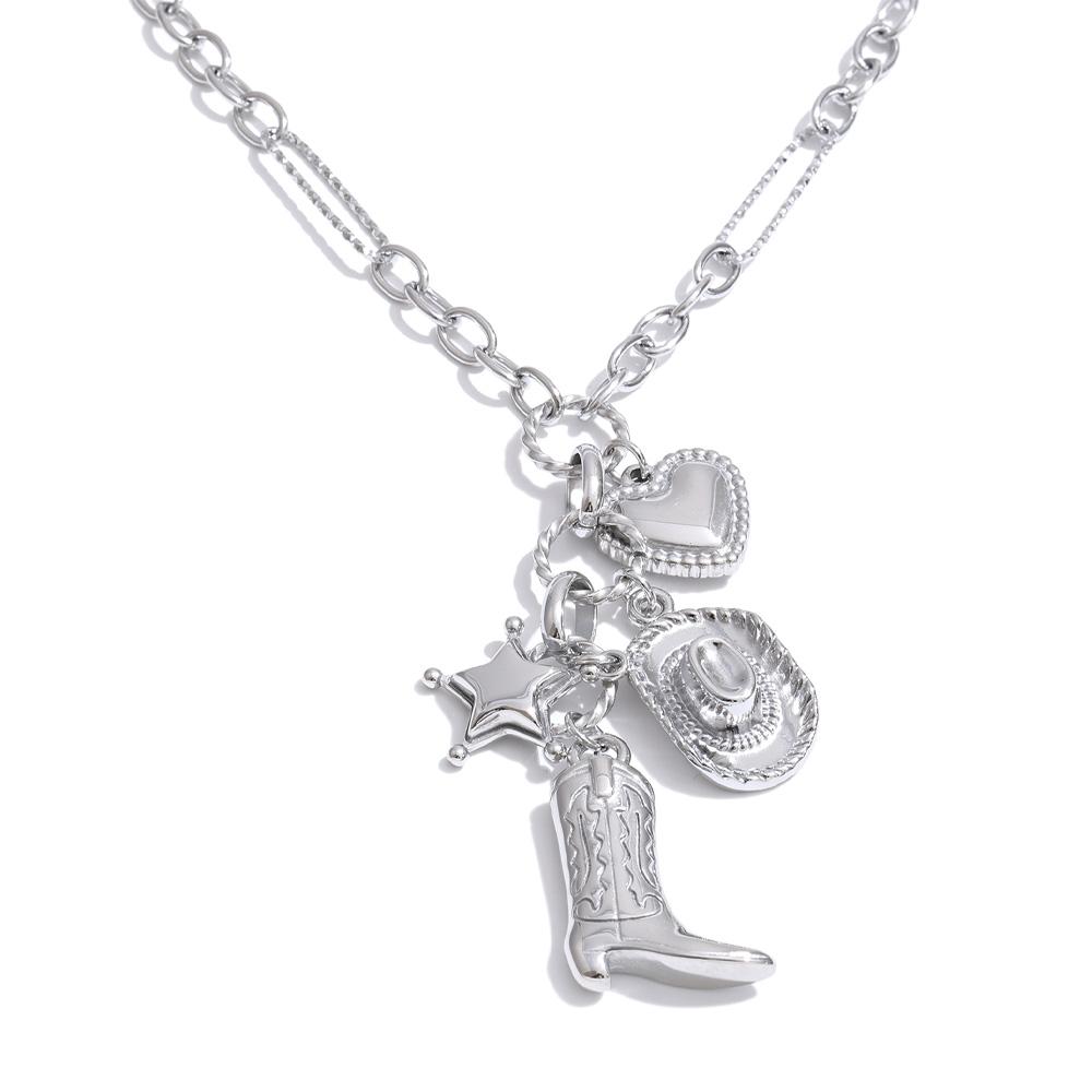 Yhpup Stylish Stainless Steel Shoes Heart Star Drop Necklace for Women Stylish Unique Individualistic Arrival Charm Jewelry Gift
Yhpup Stylish Stainless Steel Shoes Heart Star Drop Necklace for Women Stylish Unique Individualistic Arrival Charm Jewelry Gift
