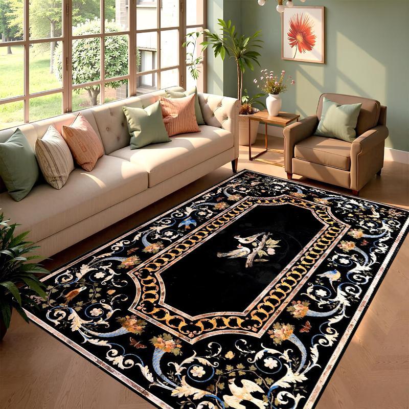 Exquisite Vintage Carpet Mat Rug with Intricate Bird Floral Patterns Luxurious Home Decoration Living Room Bedroom Dining Area 40x60cm
Exquisite Vintage Carpet Mat Rug with Intricate Bird Floral Patterns Luxurious Home Decoration Living Room Bedroom Dining Area 40x60cm