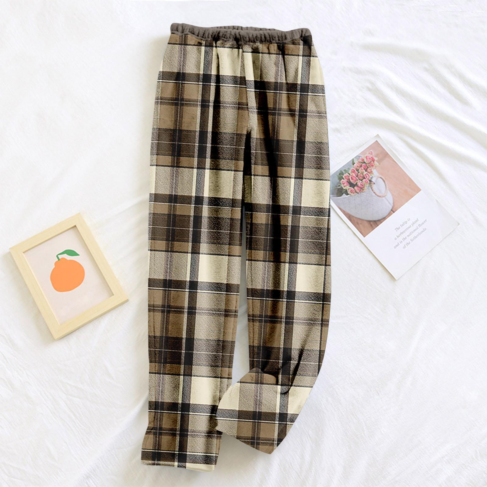Женские пижамные штаны, плюшевые пижамные штаны с мягкой эластичной талией, клетчатые штаны с 2 карманами S верблюд
Женские пижамные штаны, плюшевые пижамные штаны с мягкой эластичной талией, клетчатые штаны с 2 карманами S верблюд