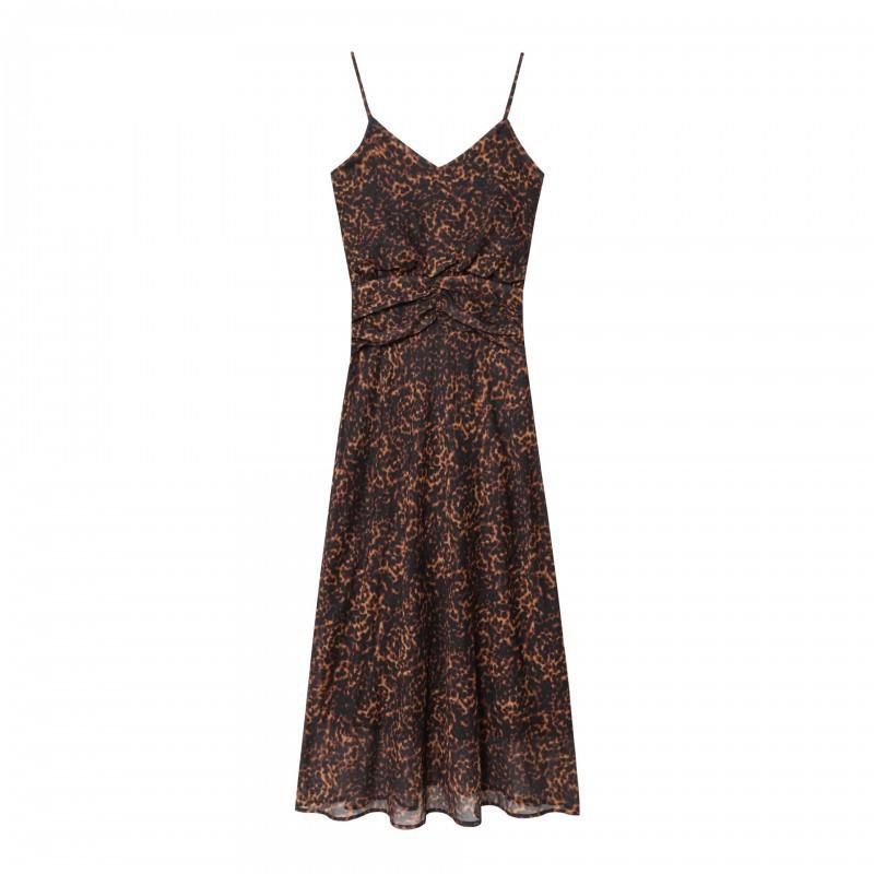 European American Women s Clothing Fashionable Animal Pattern Print Waist Closing Midi Dress L
European American Women s Clothing Fashionable Animal Pattern Print Waist Closing Midi Dress L