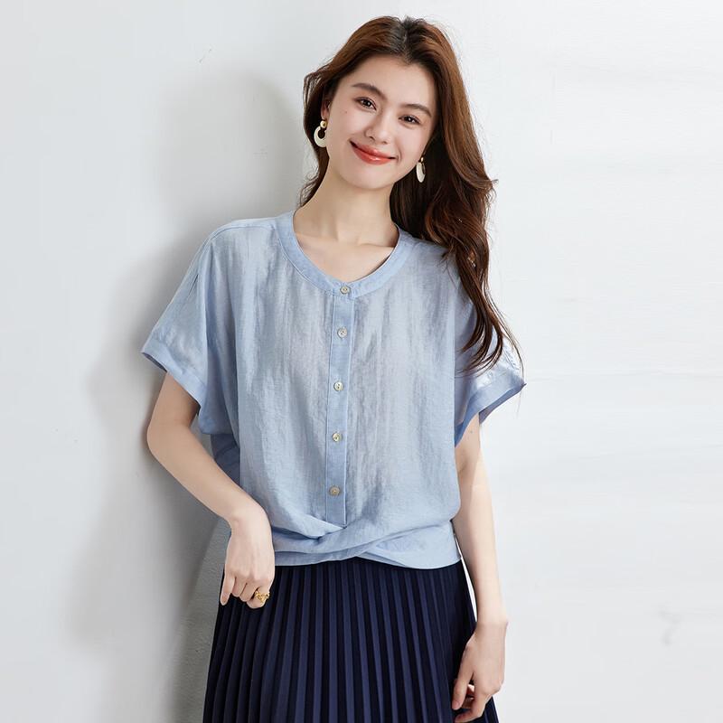 CARBAMMI Women s Round Neck Short Sleeve Blouse XL
CARBAMMI Women s Round Neck Short Sleeve Blouse XL