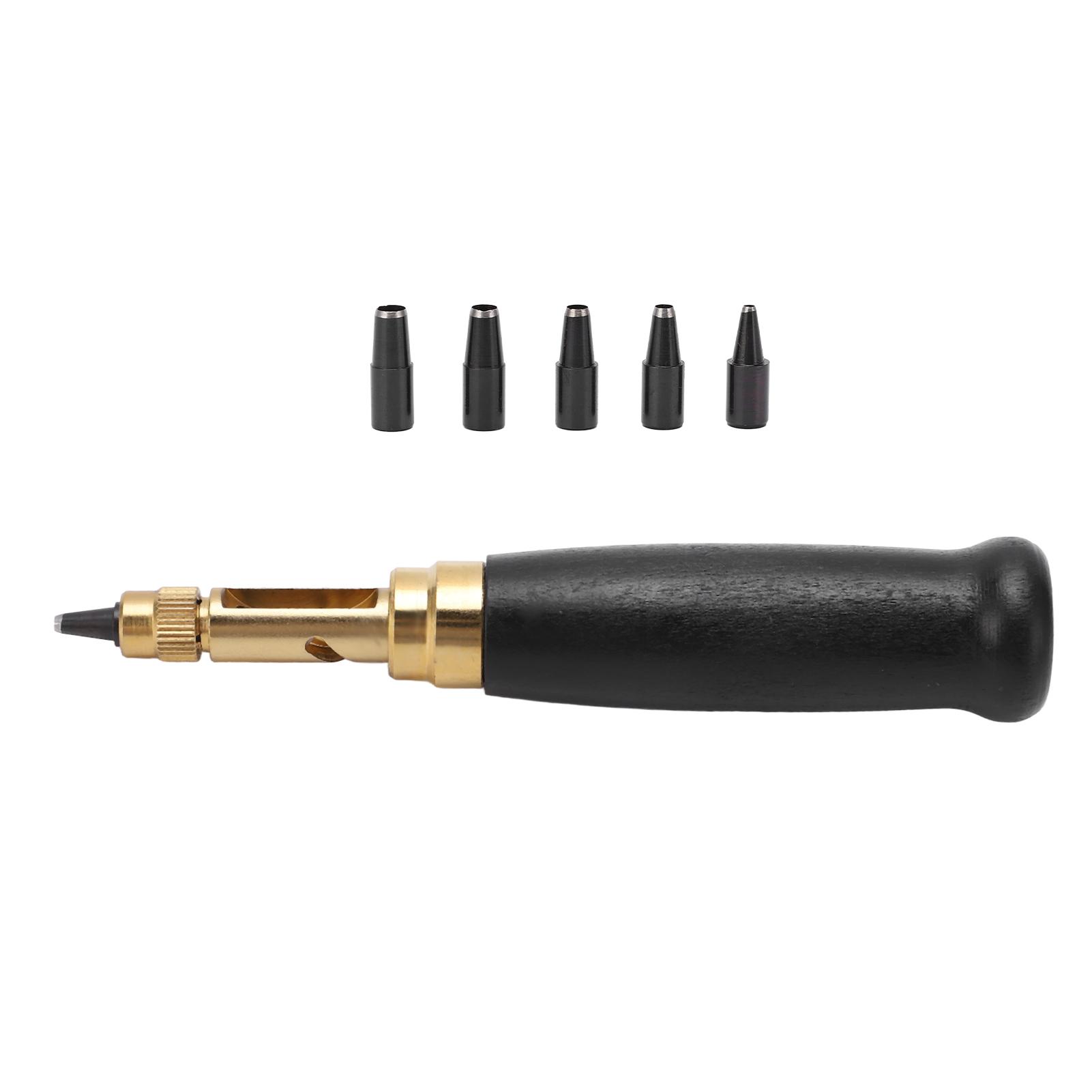 Дырокол с деревянной ручкой, автоматический инструмент для кожи с набором из 6 насадок для самостоятельного изготовления
Дырокол с деревянной ручкой, автоматический инструмент для кожи с набором из 6 насадок для самостоятельного изготовления