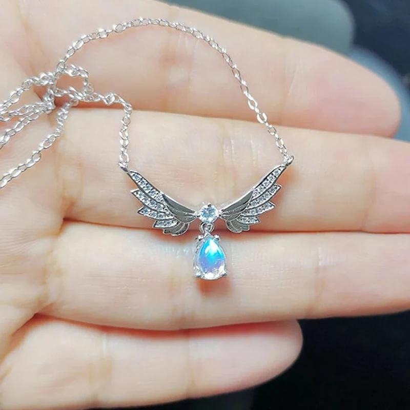 CAOSHI Delicate Angle Pendant Necklace Female Waterdrop Imitation Opal Stone Jewelry Aesthetic Lady Engagement Accessories Gift 45cm
CAOSHI Delicate Angle Pendant Necklace Female Waterdrop Imitation Opal Stone Jewelry Aesthetic Lady Engagement Accessories Gift 45cm