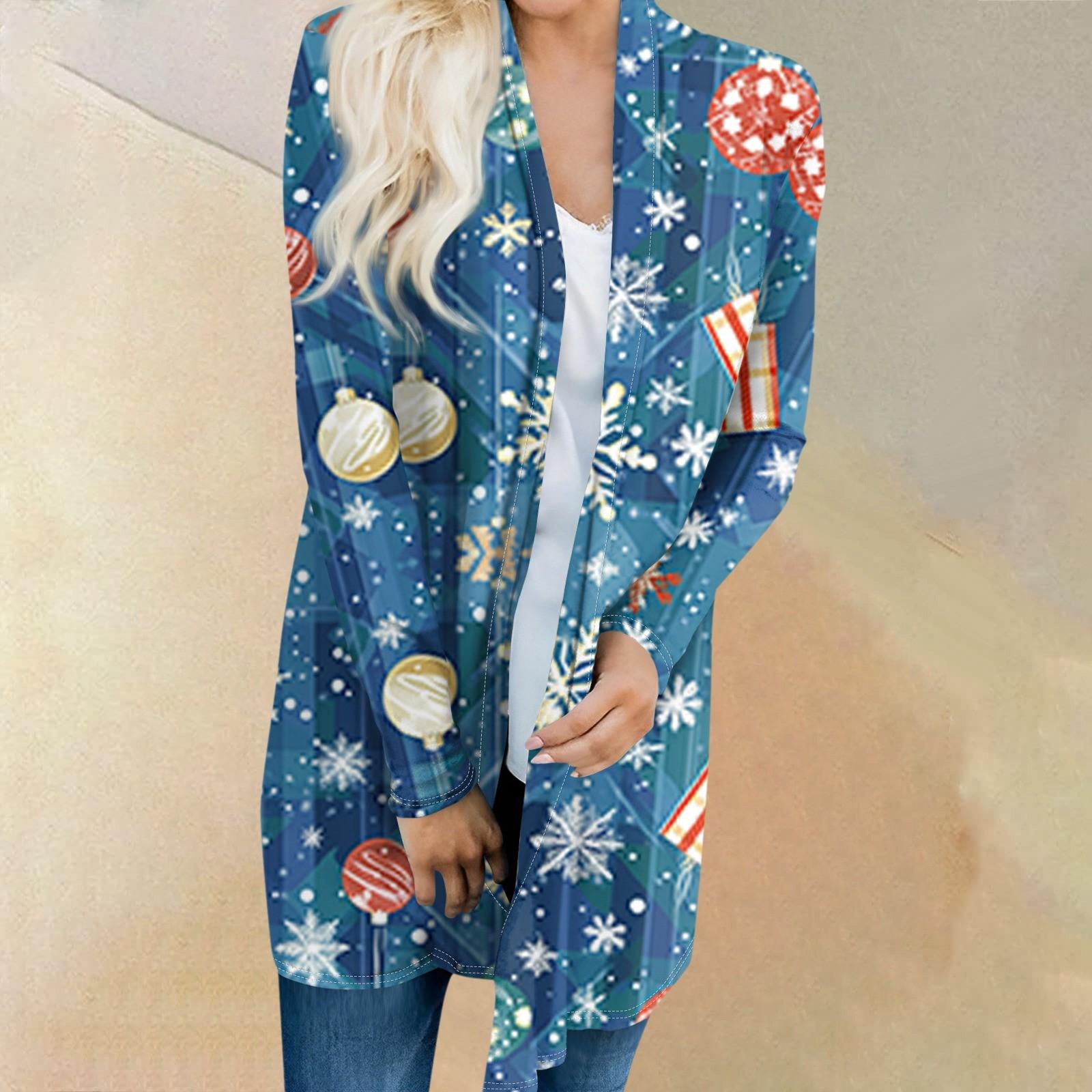 Женский модный и повседневный рождественский принтованный кардиган средней длины с длинными рукавами L
Женский модный и повседневный рождественский принтованный кардиган средней длины с длинными рукавами L