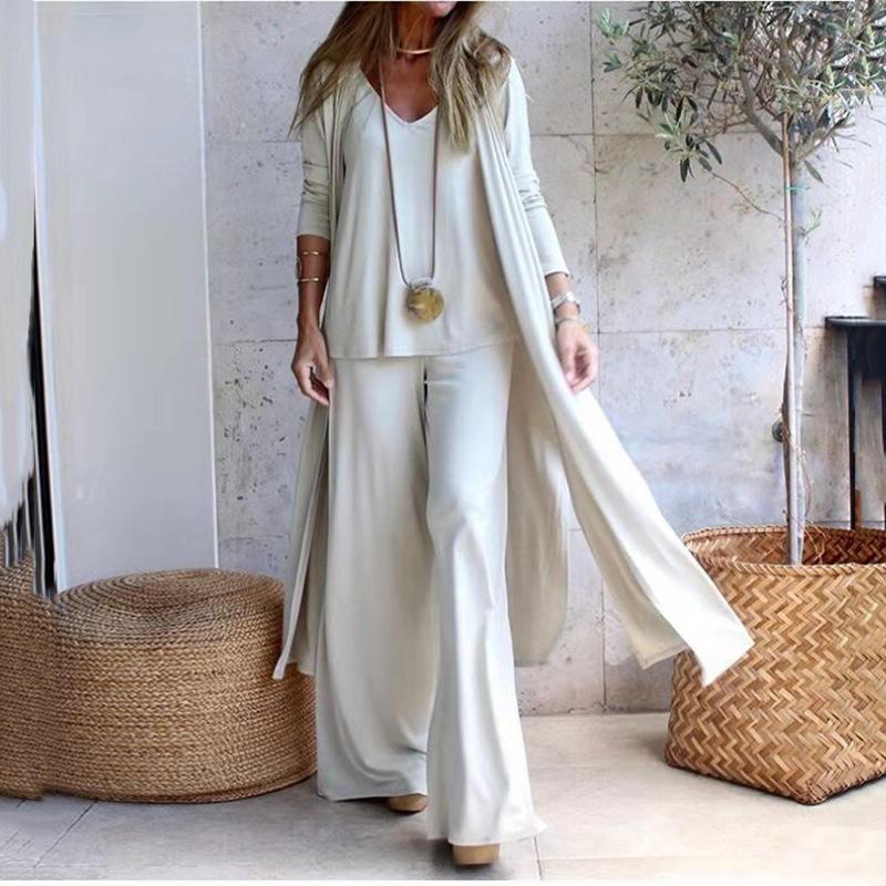 Жіночий повсякденний довгий кардиган і безрукавки, вільні комплекти з трьох предметів 2XL білий
Жіночий повсякденний довгий кардиган і безрукавки, вільні комплекти з трьох предметів 2XL білий