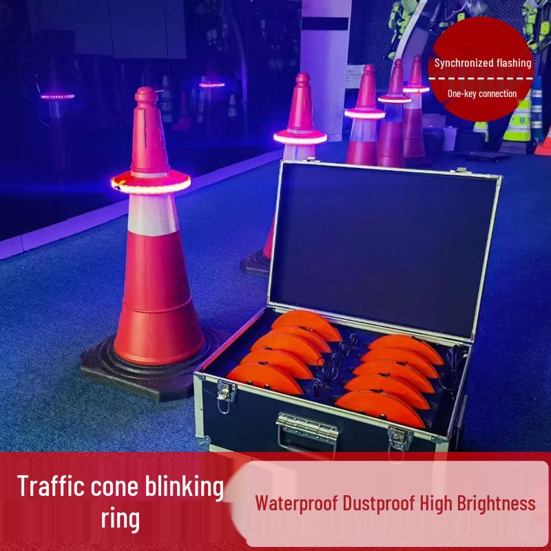 Portable LED Anti-Tailgating Cone Light: Red/Blue Rechargeable Warning for Construction/Maintenance. 1 unit without remote
Portable LED Anti-Tailgating Cone Light: Red/Blue Rechargeable Warning for Construction/Maintenance. 1 unit without remote