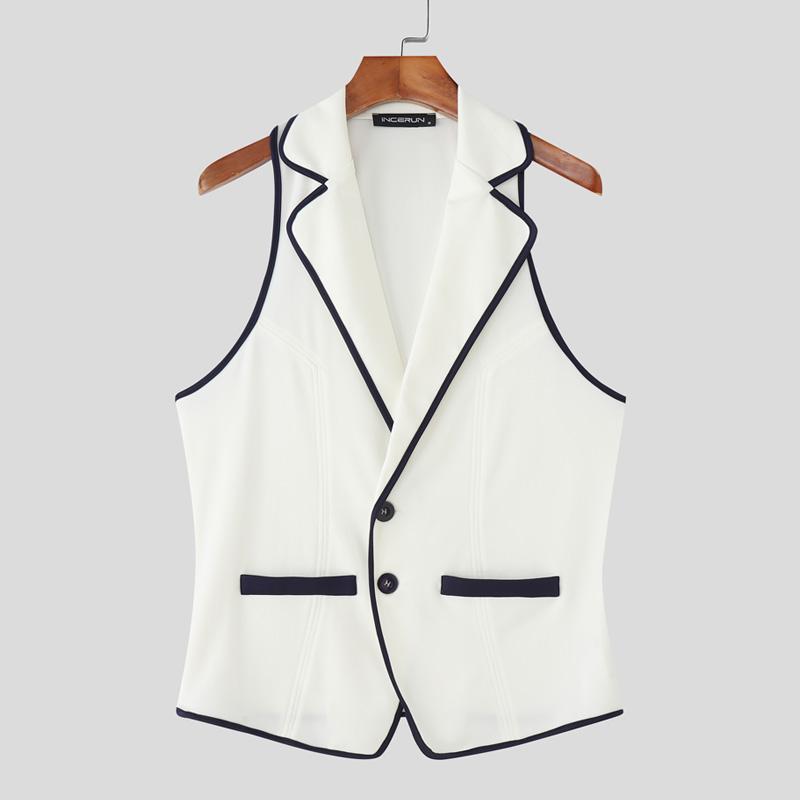 INCERUN Мужские топы без рукавов с лацканами, на пуговицах, приталенные 5XL синий
INCERUN Мужские топы без рукавов с лацканами, на пуговицах, приталенные 5XL синий