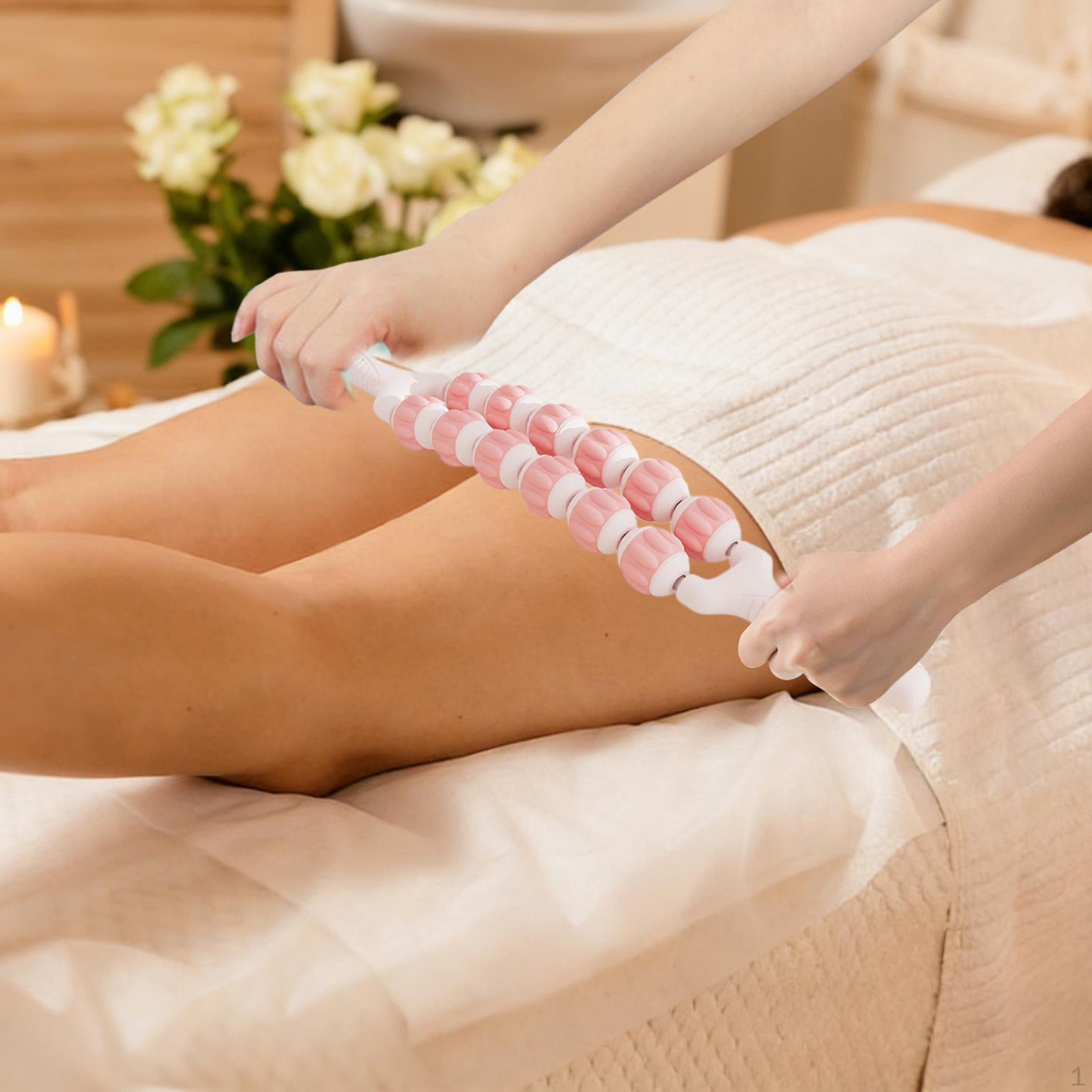 Massage Device, Fascia Roller, Hand Massager, Stick, Non-slip Handle, Gentle on Skin with Pink 2 Row
Massage Device, Fascia Roller, Hand Massager, Stick, Non-slip Handle, Gentle on Skin with Pink 2 Row