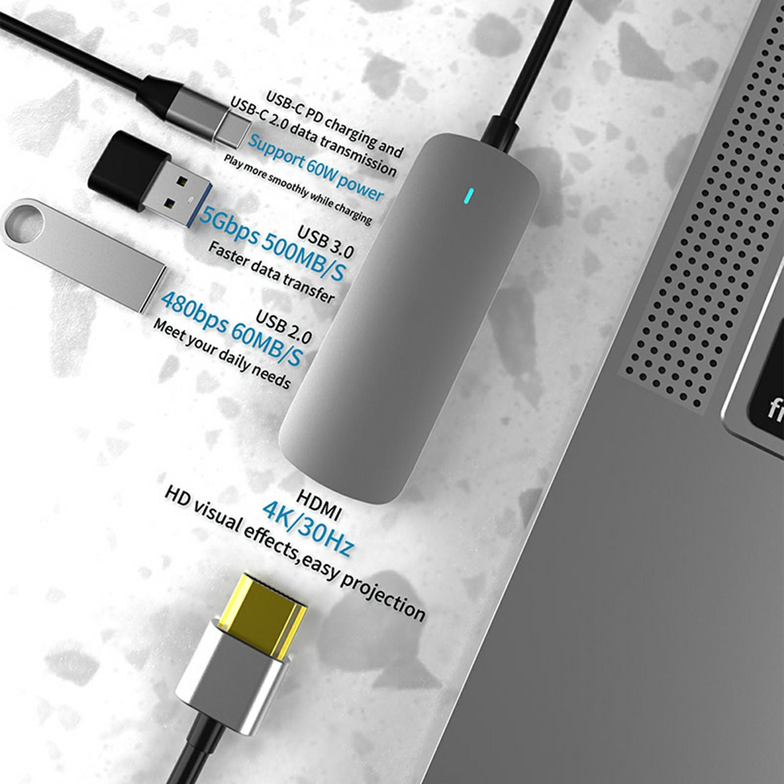 FX-1804H 4-in-1 Aluminum Alloy Type-C Hub with 2x USB-A,HD 4K and PD Charging USB-C As Shown A
FX-1804H 4-in-1 Aluminum Alloy Type-C Hub with 2x USB-A,HD 4K and PD Charging USB-C As Shown A