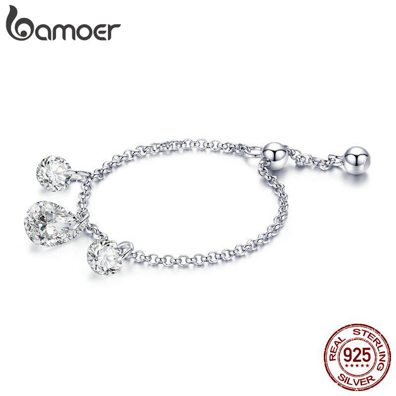 BAMOER 100% 925 стерлингового серебра Светящийся кубический циркон цепочка кольца для пальцев
BAMOER 100% 925 стерлингового серебра Светящийся кубический циркон цепочка кольца для пальцев