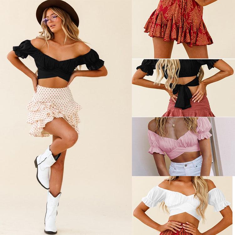 2024 Sexy Off-the-Shoulder Ruffle Tie-Back Top for Women in European and American Styles M
2024 Sexy Off-the-Shoulder Ruffle Tie-Back Top for Women in European and American Styles M