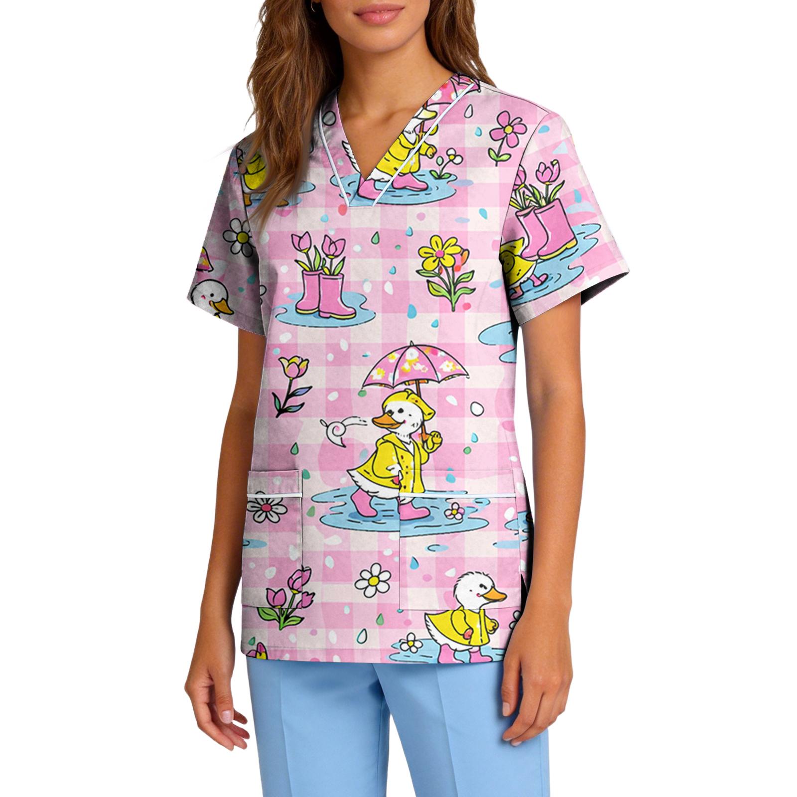 Women Men Unisex V Neck Scrub Top with Dog Print Short Sleeve Lightweight Uniform for Professionals M розовый
Women Men Unisex V Neck Scrub Top with Dog Print Short Sleeve Lightweight Uniform for Professionals M розовый