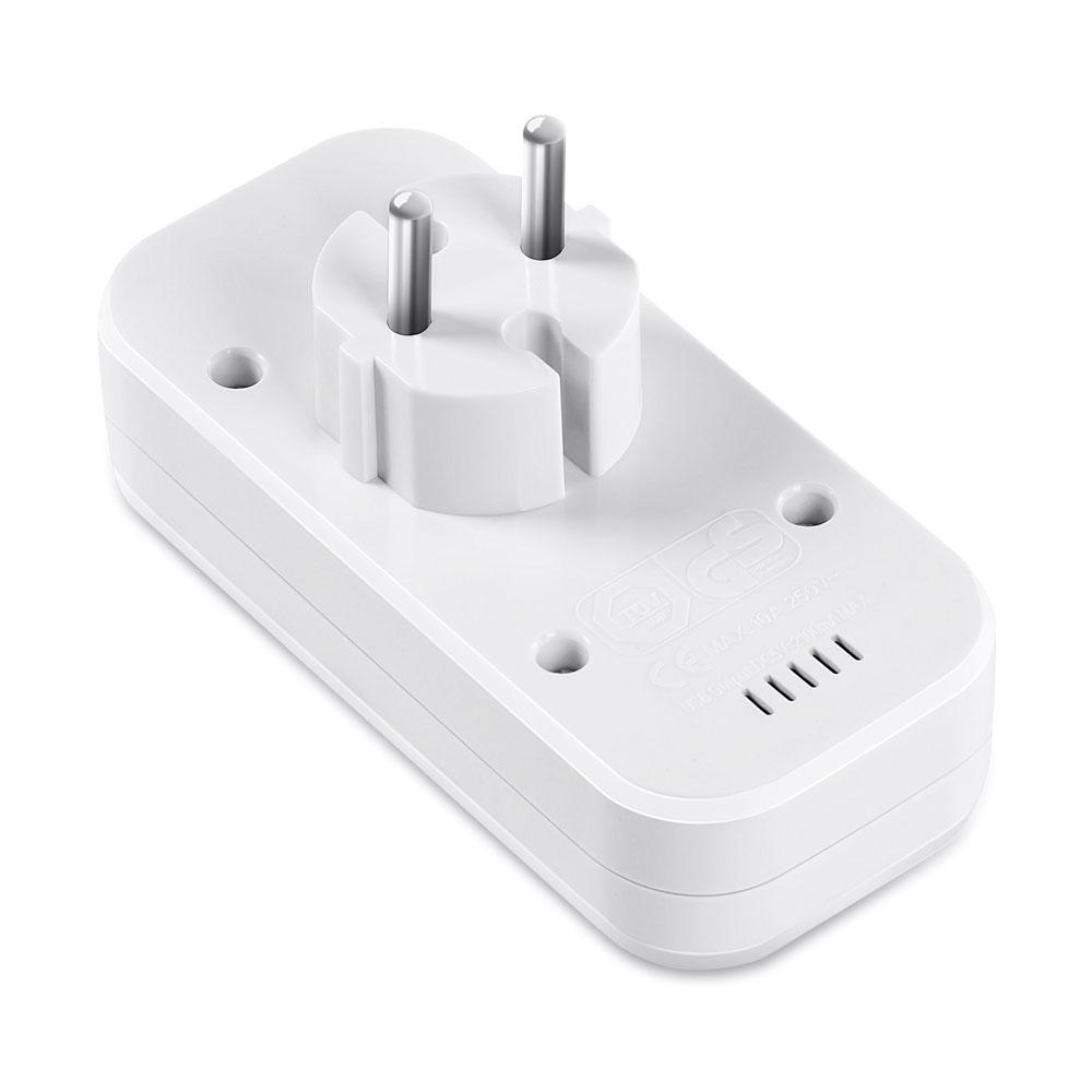 2A Output Extension Dual European Style Portable Power Adapter With 2 USB Port Plug Adapter Socket білий
2A Output Extension Dual European Style Portable Power Adapter With 2 USB Port Plug Adapter Socket білий
