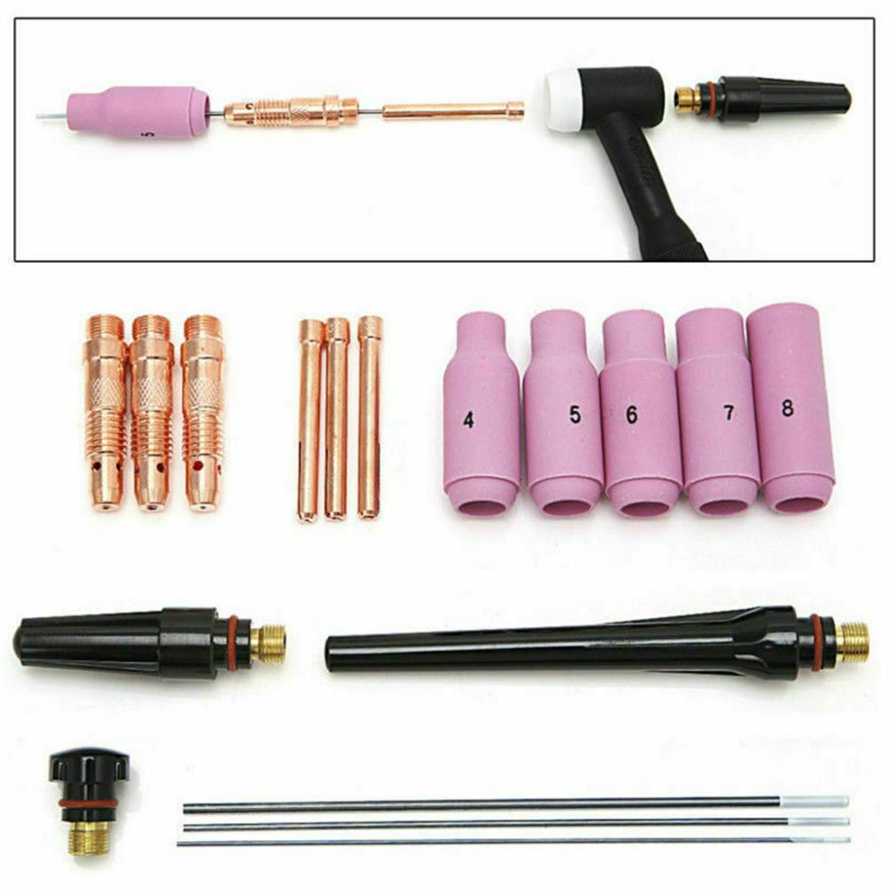 Torches Collet Parts For Air-cooled Torches For Water-cooled Torches 17 Pcs/Set High Quality For WP 17 18 26 TIG China Mainland
Torches Collet Parts For Air-cooled Torches For Water-cooled Torches 17 Pcs/Set High Quality For WP 17 18 26 TIG China Mainland