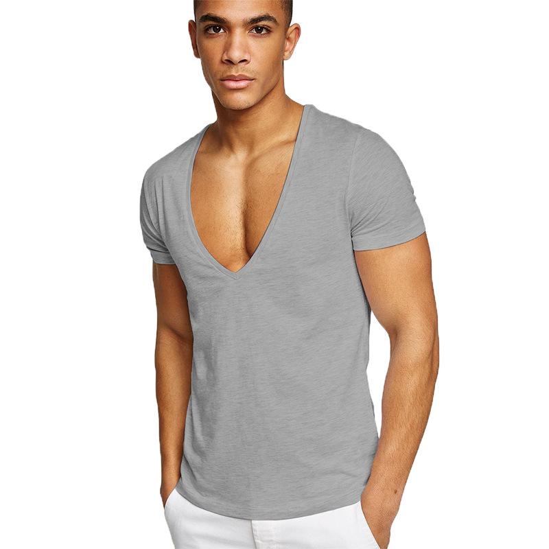 Cross-border Men s Cotton V-Neck Fitness T-Shirt - Absorbent, Casual, Solid Color, European Fit. Extra Large сірий колір
Cross-border Men s Cotton V-Neck Fitness T-Shirt - Absorbent, Casual, Solid Color, European Fit. Extra Large сірий колір