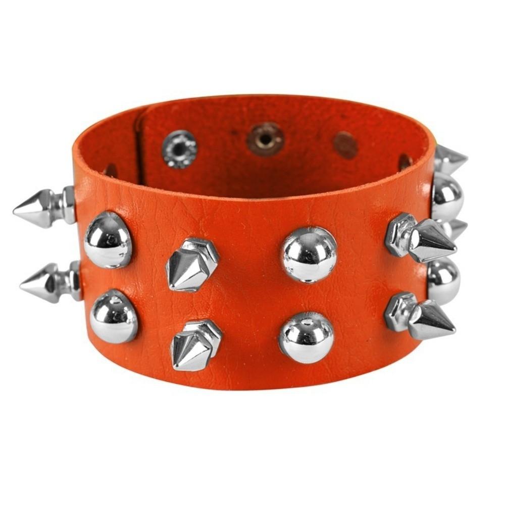 Durable Double Row Rivet Bracelet Punk Spiked Bangle Themed Photoshoot Gear оранжевый
Durable Double Row Rivet Bracelet Punk Spiked Bangle Themed Photoshoot Gear оранжевый