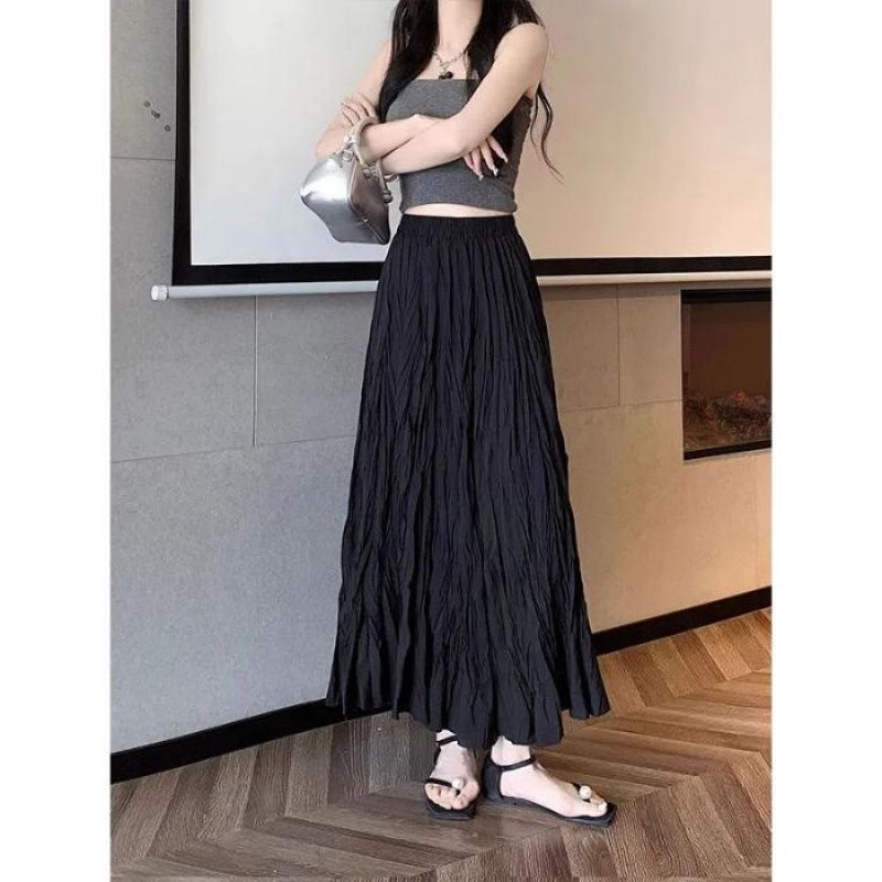 Pleated A-Line Midi Skirt with Elastic Waist - Spring/Summer Collection Large чорний
Pleated A-Line Midi Skirt with Elastic Waist - Spring/Summer Collection Large чорний