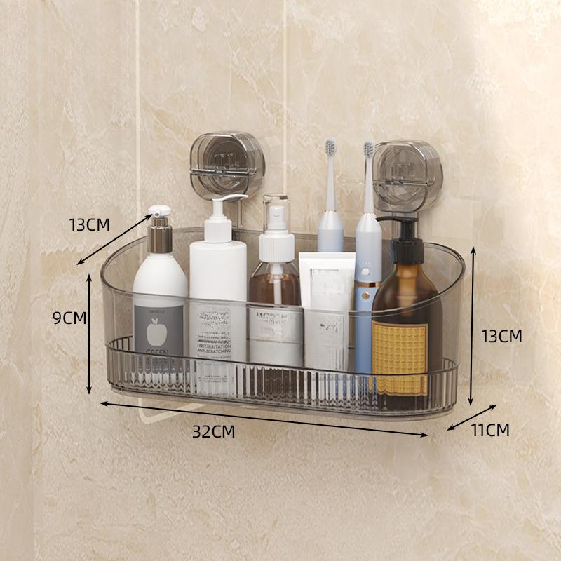 Suction Cup Storage Rack No Drilling No Trace Wall-mounted Storage BoxBathroom Washbasin Storage Rack Translucent grey
Suction Cup Storage Rack No Drilling No Trace Wall-mounted Storage BoxBathroom Washbasin Storage Rack Translucent grey