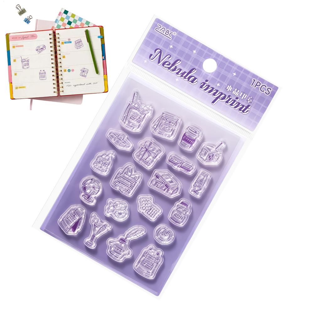 Clear Silicone Stamps Silicone Cute Clear Decor With Acrylic Handle Reading Journal Supplies For Books Making Binding Notebook фиолетовый
Clear Silicone Stamps Silicone Cute Clear Decor With Acrylic Handle Reading Journal Supplies For Books Making Binding Notebook фиолетовый