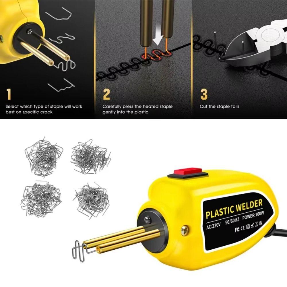 Mini Bumper Repair Kit 200Pcs Hot Stapler Welding Equipment Plastic Welding Machine Home DIY жовтий
Mini Bumper Repair Kit 200Pcs Hot Stapler Welding Equipment Plastic Welding Machine Home DIY жовтий