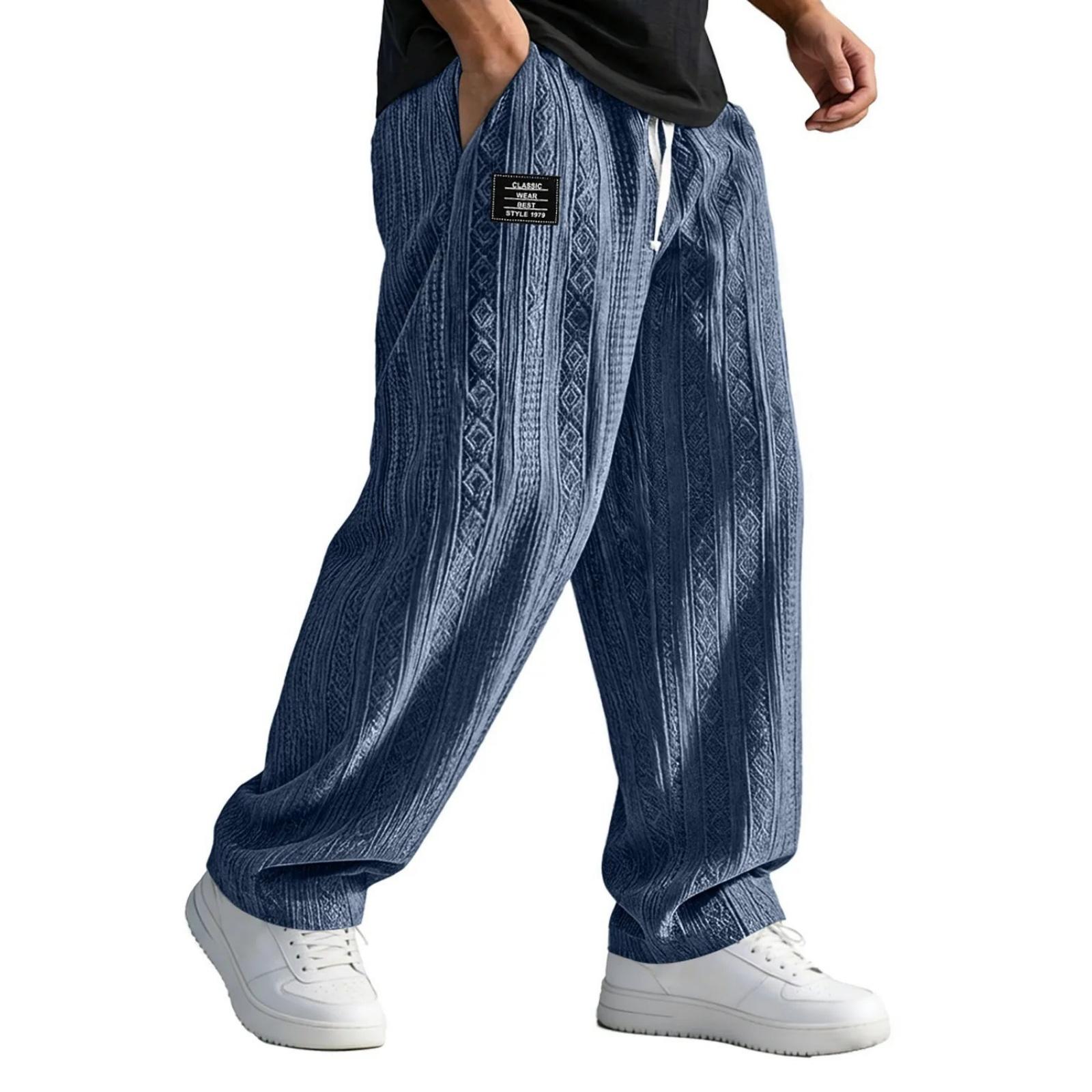 Men s Casual Loose Fit Straight Leg Knit Jacquard Drawstring Waistband Lounge Pants for Everyday Wear and Relaxed Fit Comfort L
Men s Casual Loose Fit Straight Leg Knit Jacquard Drawstring Waistband Lounge Pants for Everyday Wear and Relaxed Fit Comfort L