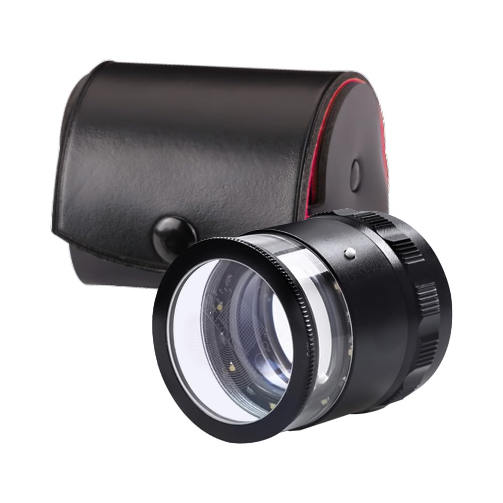 Збільшувальне скло Scale Loupe зі світлодіодним підсвічуванням, регульованим фокусом мінімальної шкали J&T (з масштабом) світло, 0,1мм, (чорний (масштаб 1))
Збільшувальне скло Scale Loupe зі світлодіодним підсвічуванням, регульованим фокусом мінімальної шкали J&T (з масштабом) світло, 0,1мм, (чорний (масштаб 1))
