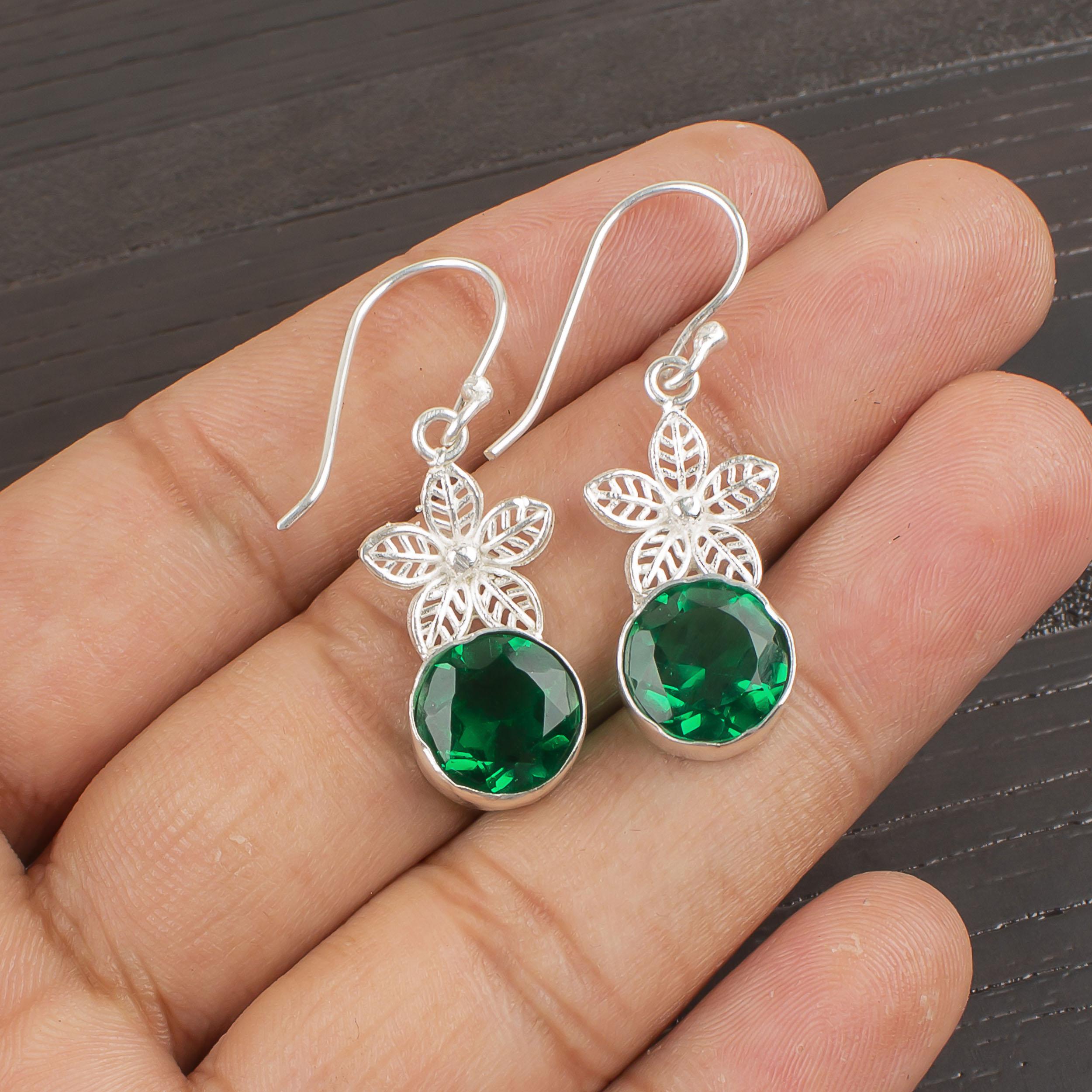 Emerald 925 Solid Sterling Silver Earrings, Handmade Gemstone Earrings Jewelry, Gifts For Wife Brand New Earrings 1.50 Inches зелений
Emerald 925 Solid Sterling Silver Earrings, Handmade Gemstone Earrings Jewelry, Gifts For Wife Brand New Earrings 1.50 Inches зелений