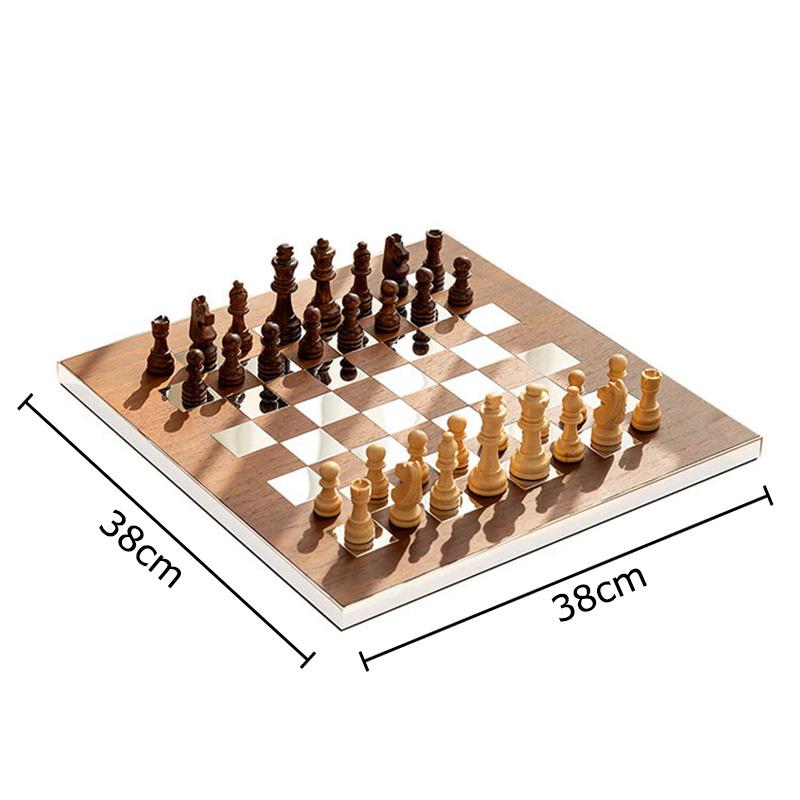 Natural Wood Chess Games Geometry Crafts Minimalism Metal Chessboard Chess Pieces Artwork Ornaments Modern Casual Chess Games
Natural Wood Chess Games Geometry Crafts Minimalism Metal Chessboard Chess Pieces Artwork Ornaments Modern Casual Chess Games