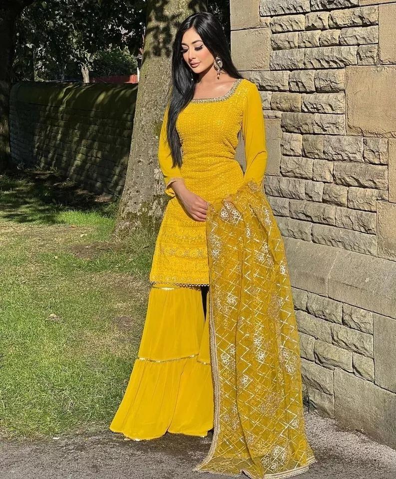 Дизайнерский топ для вечеринок, комплект Sharara Dupatta, индийский женский костюм в стиле Болливуда Salwar, платье
Дизайнерский топ для вечеринок, комплект Sharara Dupatta, индийский женский костюм в стиле Болливуда Salwar, платье