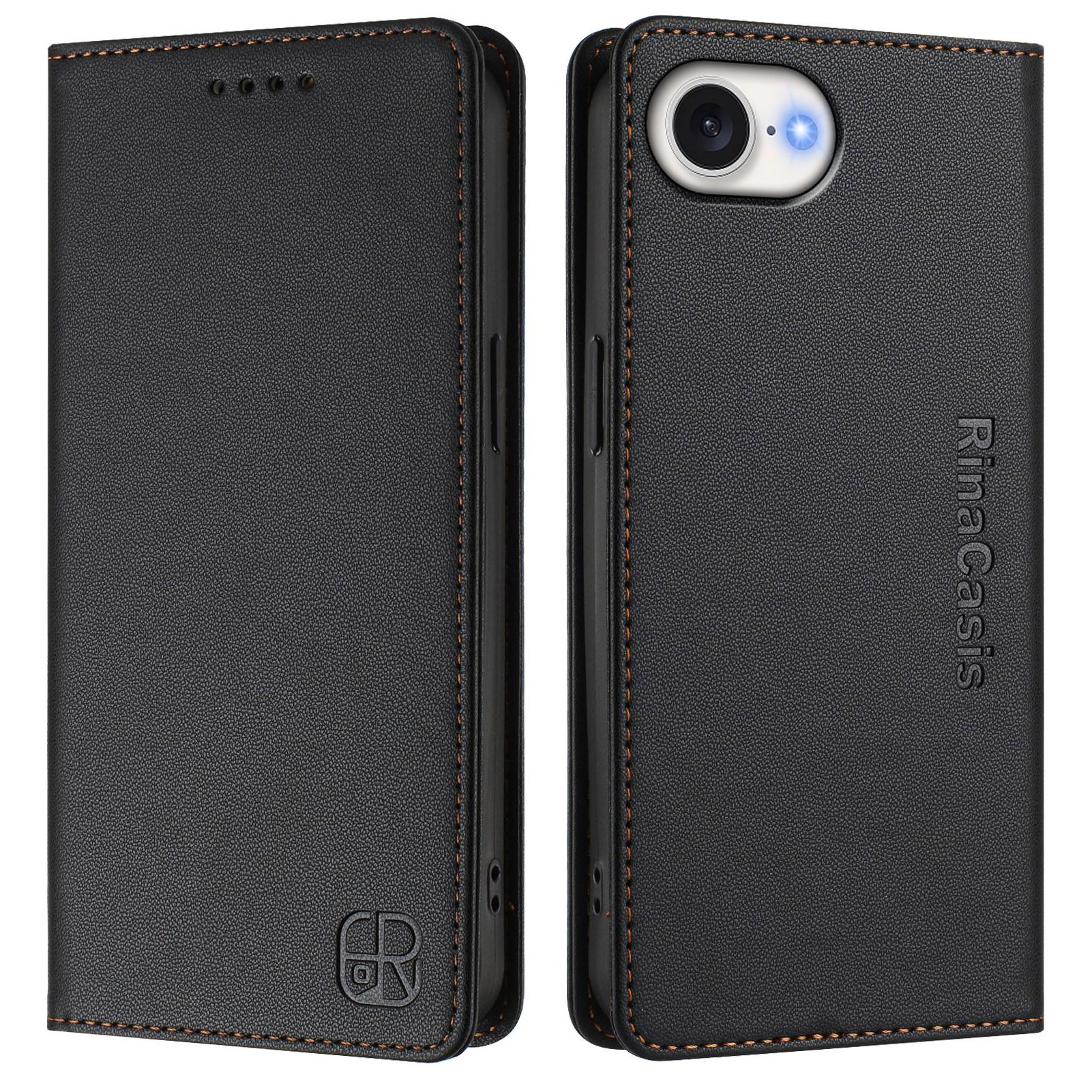 For iPhone 16e Leather Case RINACASIS RC01 Phone Cover with RFID Blocking Wallet Stand Black
For iPhone 16e Leather Case RINACASIS RC01 Phone Cover with RFID Blocking Wallet Stand Black
