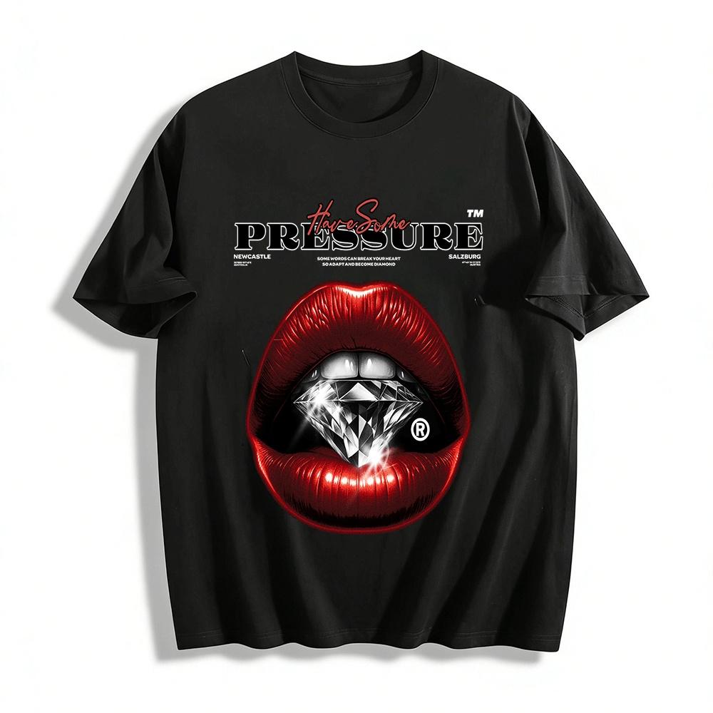 Have Some Pressure Diamond Lip Graphic Casual Top Pure cotton T-shirt XXS
Have Some Pressure Diamond Lip Graphic Casual Top Pure cotton T-shirt XXS