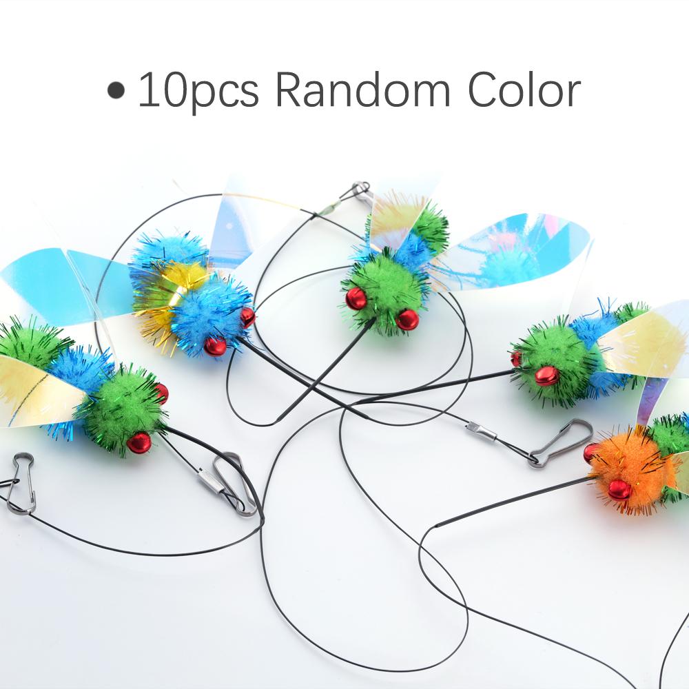 10pcs Random Color Replace Small Flying Insect Cat Toy Interactive Pet Toys For Kitten
10pcs Random Color Replace Small Flying Insect Cat Toy Interactive Pet Toys For Kitten