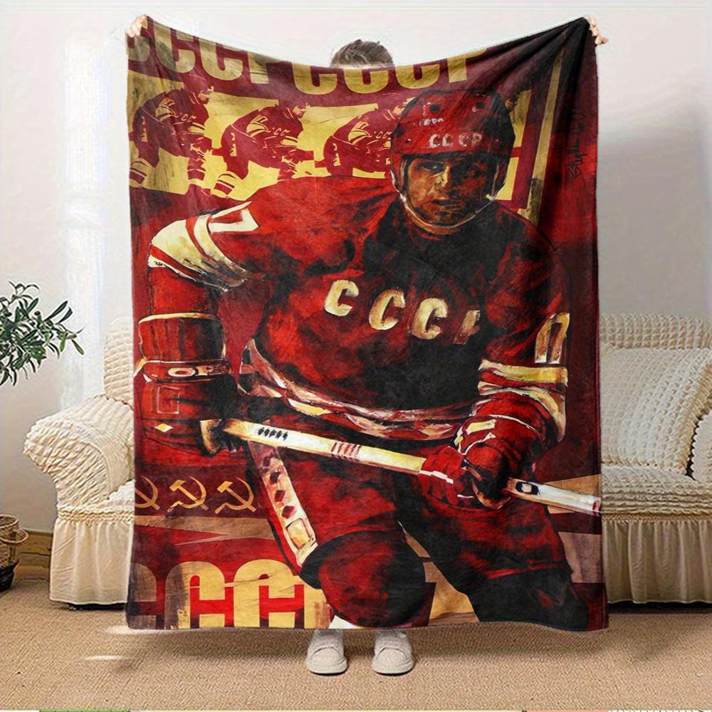 For Hockey Player,Soviet Union,Ice Hockey-Themed Flannel Blanket, Glam Style, Digital Print, All-Season Comfort, Tear-Resistant, Knitted Cra 150x180cm
For Hockey Player,Soviet Union,Ice Hockey-Themed Flannel Blanket, Glam Style, Digital Print, All-Season Comfort, Tear-Resistant, Knitted Cra 150x180cm
