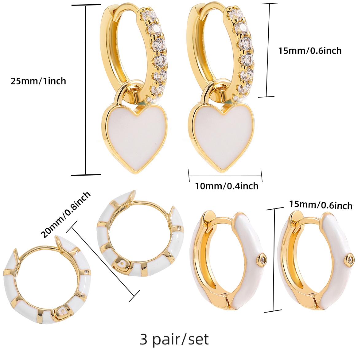 Fashion White Color Tiny circle Round Heart Huggies Shiny CZ Zircon Piercing Ear Buckle Female Hoop Earring Set
Fashion White Color Tiny circle Round Heart Huggies Shiny CZ Zircon Piercing Ear Buckle Female Hoop Earring Set
