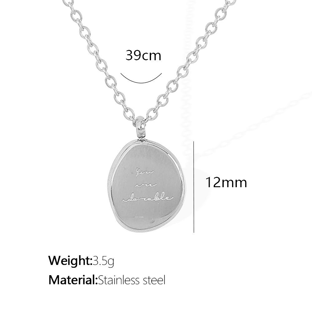 18K Gold Plated Oval Pendant Necklace in Titanium Steel - Women s Neutral Style Clavicle Chain
18K Gold Plated Oval Pendant Necklace in Titanium Steel - Women s Neutral Style Clavicle Chain