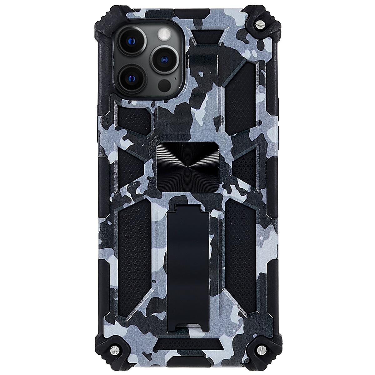 For iPhone 12 6.1 inch/12 Pro 6.1 inch Shock Absorption Camouflage Design PC+TPU Phone Protective Shell Camouflage Black
For iPhone 12 6.1 inch/12 Pro 6.1 inch Shock Absorption Camouflage Design PC+TPU Phone Protective Shell Camouflage Black