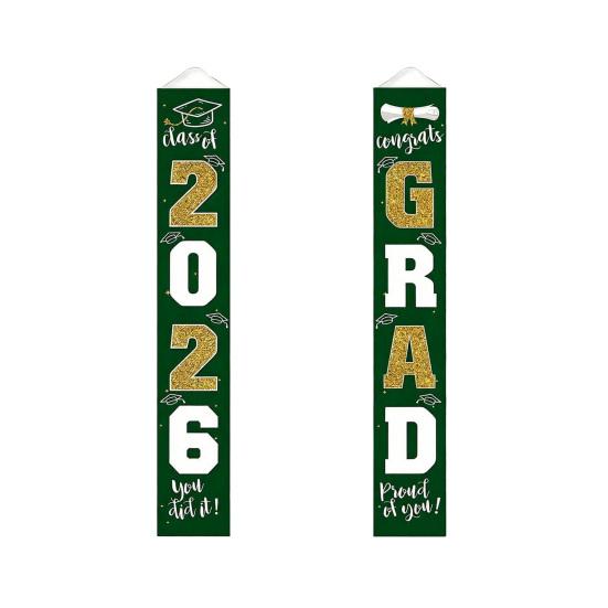 1 Pair 2026 Graduation Decoration Class of 2026 Congrats Grad Door Sign Indoor Outdoor Front Door Porch Hanging Banner for Graduation Party B
1 Pair 2026 Graduation Decoration Class of 2026 Congrats Grad Door Sign Indoor Outdoor Front Door Porch Hanging Banner for Graduation Party B