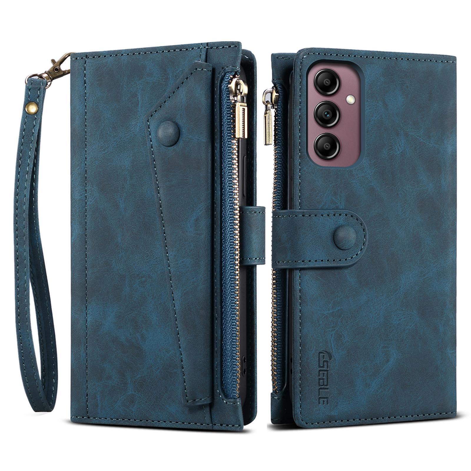 ESEBLE Star Series For Samsung Galaxy S25 FE Case Zipper Wallet Leather Stand Phone Cover with Wrist Strap Blue
ESEBLE Star Series For Samsung Galaxy S25 FE Case Zipper Wallet Leather Stand Phone Cover with Wrist Strap Blue