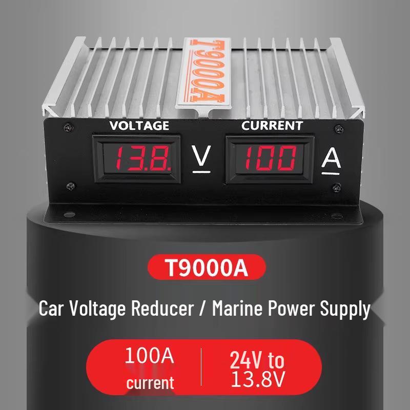 T9000A 24V-13V Vehicle-Mounted LED Voltage Regulator for Large Trucks and Marine Applications, 100A Power Supply Transformer. Other
T9000A 24V-13V Vehicle-Mounted LED Voltage Regulator for Large Trucks and Marine Applications, 100A Power Supply Transformer. Other