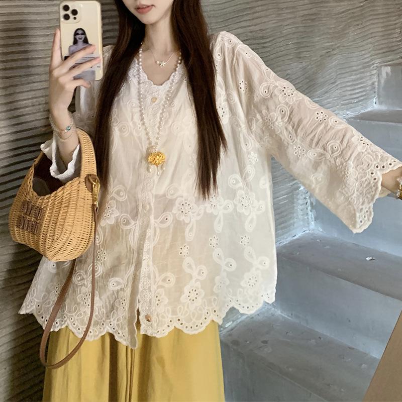 Women s High-End Lightweight Breathable Summer Shirt Jacket - Chinese Style, White, J37 One Size (Recommended 80-130 jin)
Women s High-End Lightweight Breathable Summer Shirt Jacket - Chinese Style, White, J37 One Size (Recommended 80-130 jin)