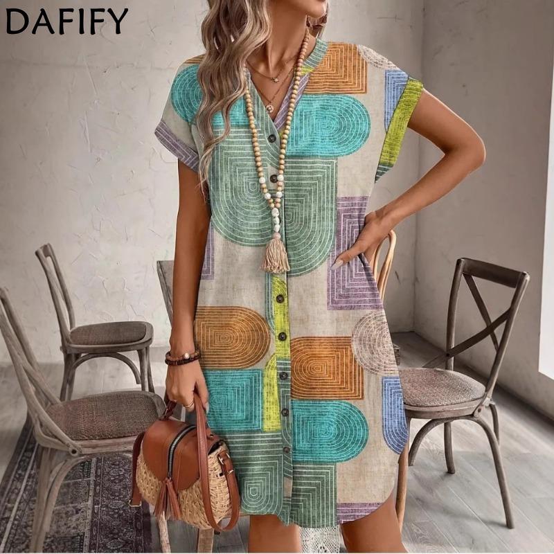 DAFIFY Women s Fashion Summer Spring Stripe Print Short Sleeve V-Neck Loose Waistline Casual Dresses XXXL
DAFIFY Women s Fashion Summer Spring Stripe Print Short Sleeve V-Neck Loose Waistline Casual Dresses XXXL
