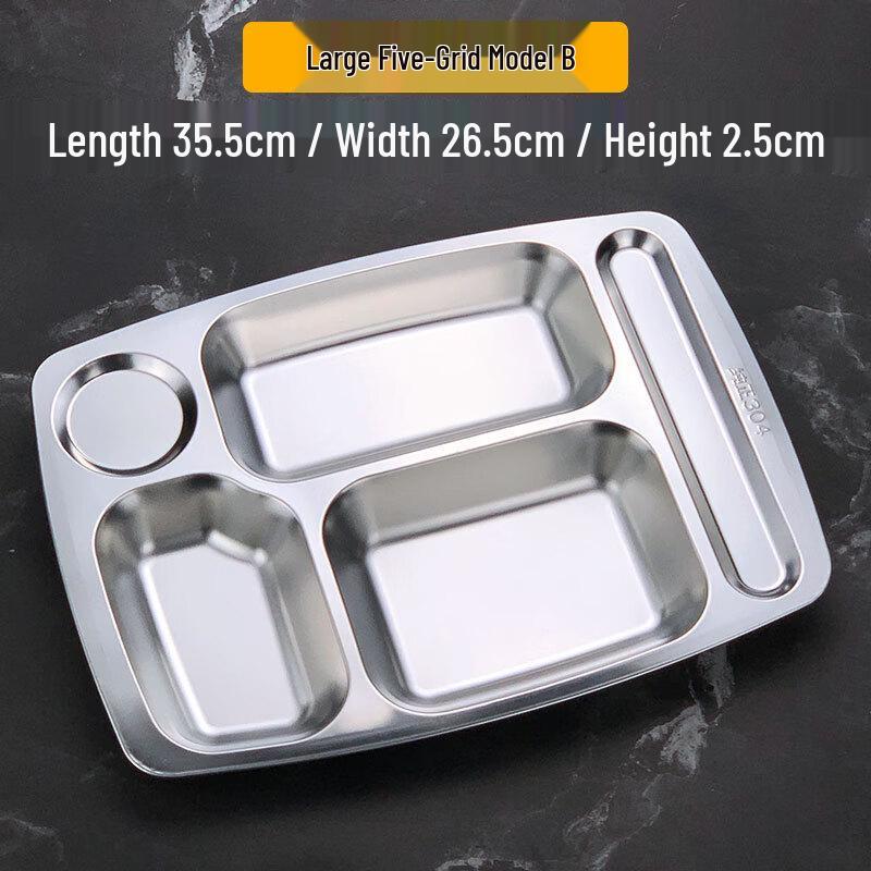 304 Stainless Steel Compartmented Canteen Food Tray (Pack of 10)
304 Stainless Steel Compartmented Canteen Food Tray (Pack of 10)