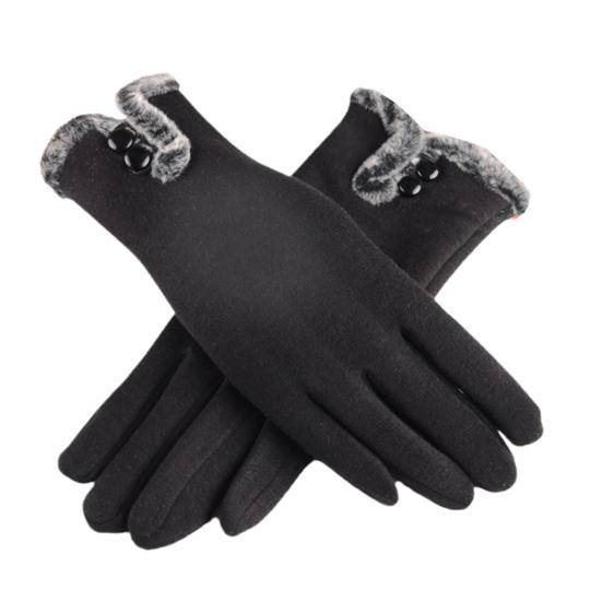 1 Pair Two Buttons Solid Color Driving Gloves Fleece Lining Touch Screen Warm Women Gloves for Autumn Winter чёрный
1 Pair Two Buttons Solid Color Driving Gloves Fleece Lining Touch Screen Warm Women Gloves for Autumn Winter чёрный