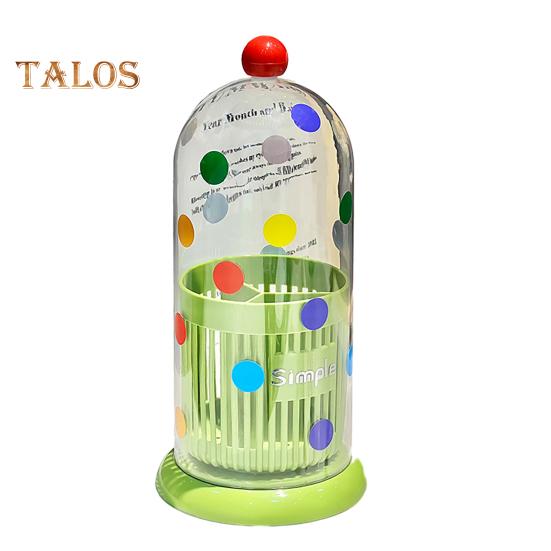 Держатель для кистей для макияжа с прозрачной крышкой, цветной точечный дизайн, органайзер для косметики, пылезащитный ящик для хранения на 3 отделения для ванной комнаты, столешница зелёный
Держатель для кистей для макияжа с прозрачной крышкой, цветной точечный дизайн, органайзер для косметики, пылезащитный ящик для хранения на 3 отделения для ванной комнаты, столешница зелёный